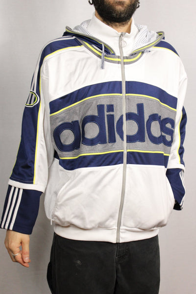 Adidas Polyester Unisex Branded Sport Jackets Size L-Jackets-Bij Ons Vintage-L-Bij Ons Vintage