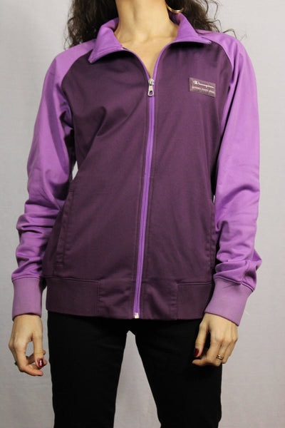 Champiom Polyester Unisex Branded Sport Jackets Purple Size M-Jackets-Bij Ons Vintage-M-Bij Ons Vintage
