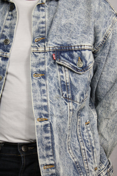 Levi's Denim Unisex Branded Jacket Blue Size XL-Jackets-Bij Ons Vintage-#REF!-Bij Ons Vintage