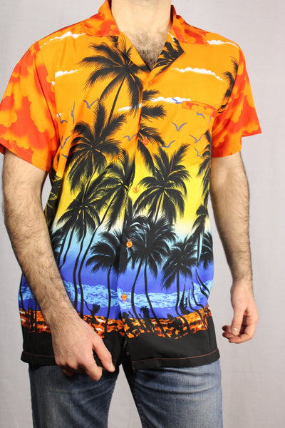 Hawaai Viscose Men's Shirt Size L-Shirts-Bij Ons Vintage-l-Bij Ons Vintage