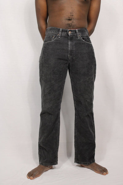 Levi's Corderoy Men's Branded Jeans Black Size 31/30-Trousers-Bij Ons Vintage-31/30-Bij Ons Vintage